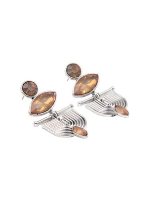 Imagen 1 del producto Aros Largo Semicirculo Plateado Humana