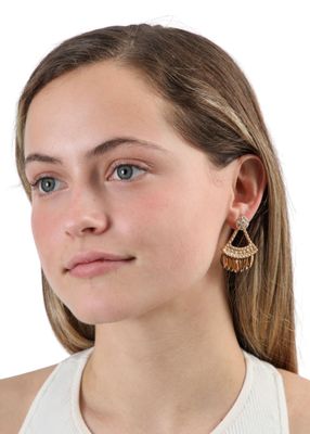 Imagen 2 del producto Aros Mediano Triangle Dorado Humana