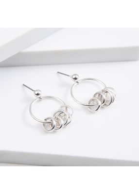 Aros Mediano Rings Plateado Humana