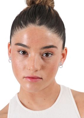 Imagen 2 del producto aros Nicole Plateado ID