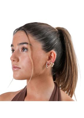 Imagen 2 del producto Set de Aros Doble Petunia Dorado Humana