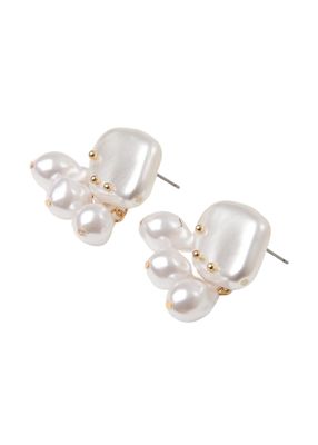 Aros Mediano Fashion Pearls 4 Blanco Humana