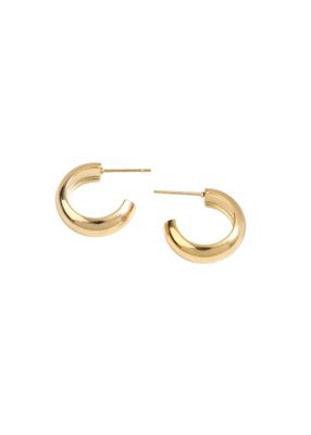 Aros Argolla Pan Dorado Acero Inoxidable Humana