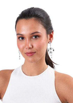 Imagen 2 del producto Aros Largo Eye Plateado Humana