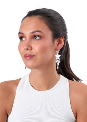 Imagen 2 del producto Aros Largo Stars Plateado Humana