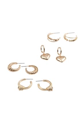 Set de 4 argollas Mari Dorado ID