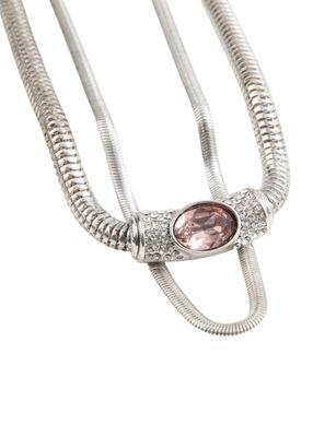 Collar Corto Doble Octopus Plateado Humana