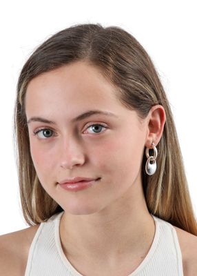 Imagen 2 del producto Aros Argolla Melt Plateado Humana