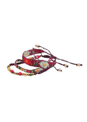 Set de 3 Pulseras Tejida Multicolor Humana