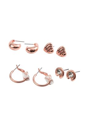 Set de 4 aros Love Rose gold ID