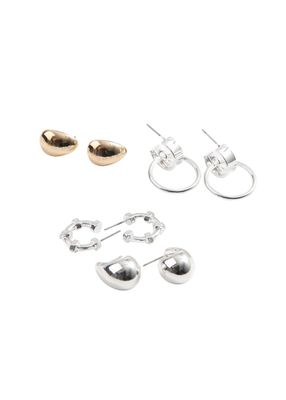 Set de 4 aros Andara Plateado ID