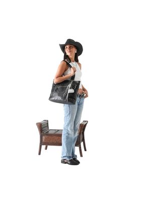 Imagen 2 del producto Cartera Tote Cindi Ecocuero Negro Humana