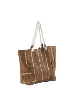 Imagen 2 del producto Cartera Tote Girasol Tejida tipo rafia café Playa ID