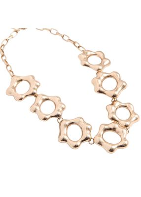 Collar Choker Flower Dorado Humana