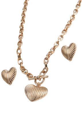 Set de aros y collar Dolores Dorado ID