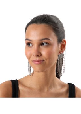 Imagen 2 del producto Aros Largo Shiny Plateado Humana