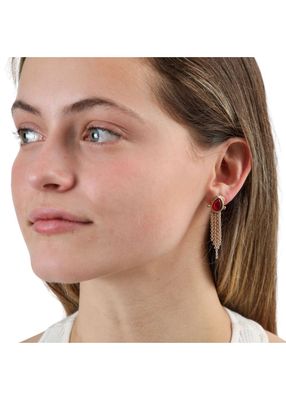 Imagen 2 del producto Aros Mediano Flecos Dorado Humana