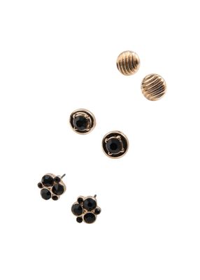 Imagen 1 del producto Set de 3 aros Halo cristal negro ID