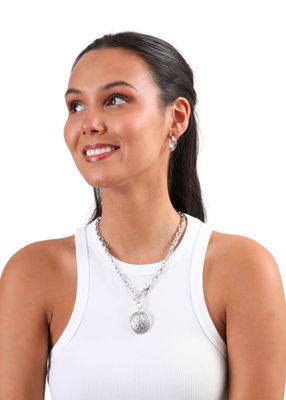 Imagen 2 del producto Set de Collar y Aros Tree Plateado Humana