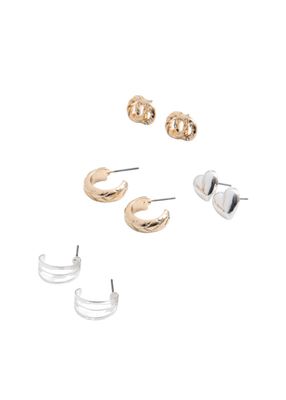 Imagen 1 del producto Set de 4 aros Lunaria Dorado y Plateado ID