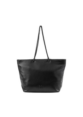 Cartera Tote Catia Ecocuero Negro Humana