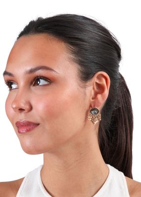 Imagen 2 del producto Aros Largo Malla Dorado Humana