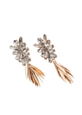 Aros Largo Hojas Dorado Humana