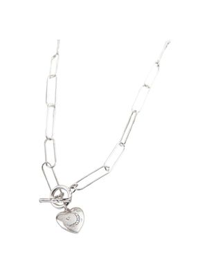 Collar Corto Ina Plateado I-D