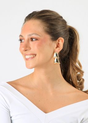 Imagen 2 del producto Aros Medianos Liora Dorado Humana