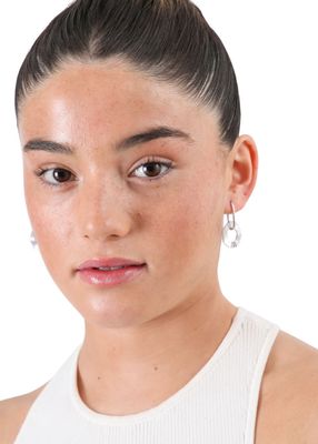 Imagen 2 del producto Argollas Soledad Plateado ID