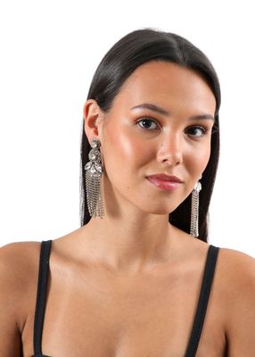 Imagen 2 del producto Aros Largo Titis Plateado Humana