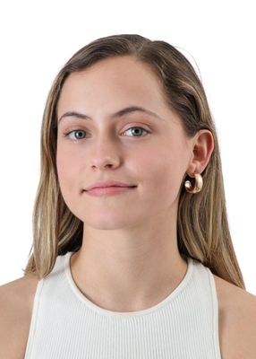 Imagen 2 del producto Aros Argolla Moony Dorado Humana