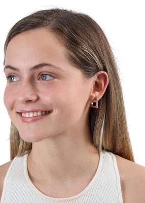 Imagen 2 del producto Aros Argolla Angle Dorado Humana