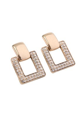 Imagen 1 del producto Aros Mediano Square Dorado Fiesta Humana