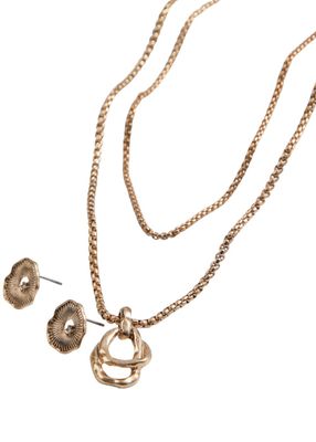 Set de aros y collar Prata Dorado ID