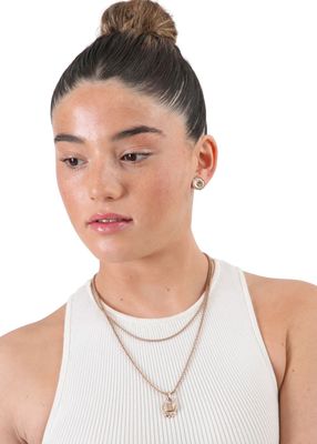 Imagen 2 del producto Set de aros y collar Prata Dorado ID