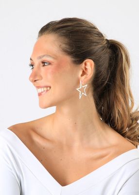 Imagen 2 del producto Aros Argollas Rina Plateado Humana