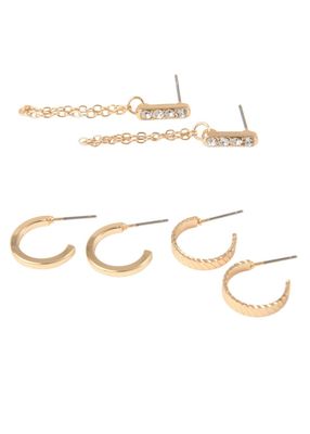 Aros Set Vacay Charms 3 Dorado i-D