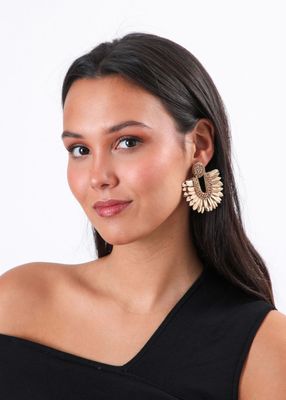 Imagen 2 del producto Aros Fiesta Feather Dorado Humana