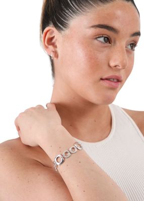 Imagen 2 del producto Pulsera Rosa Plateado ID