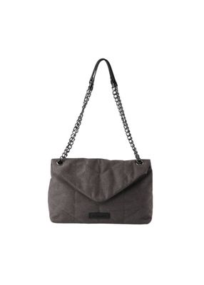 Cartera Hombro Vitta Canvas Gris Humana