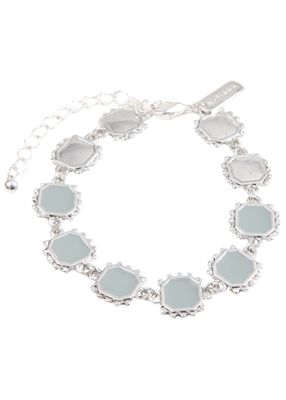 Pulsera Cuadros Plateado Humana