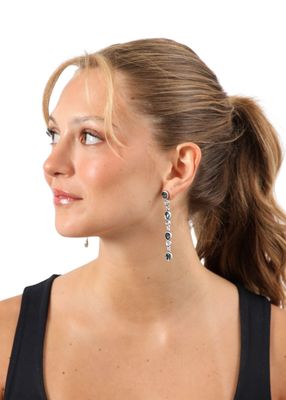 Imagen 2 del producto Aros Largo Frani Plateado Humana