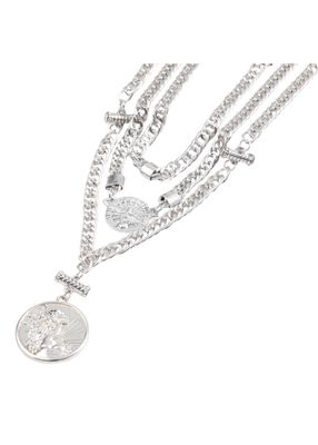 Collar Triple Cadenas Plateado Humana