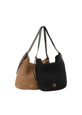 Imagen 2 del producto Cartera de Hombro Mimi Tipo rafia tejida café Playa Humana