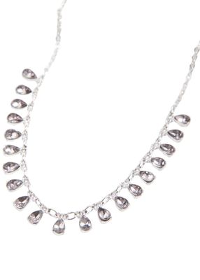 Collar Corto Cadena Plateado Humana