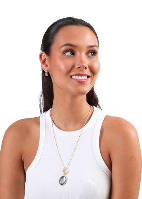 Imagen 2 del producto Set Collar y Aros 2 Dorado Humana