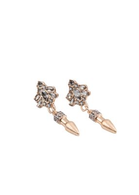 Aros Mediano Brillantes Dorado Humana