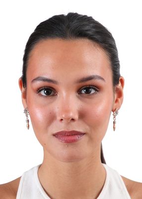 Imagen 2 del producto Aros Mediano Brillantes Dorado Humana