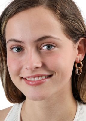 Imagen 2 del producto Aros Argolla Ring Dorado Humana